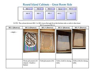 Round end island between kitchen and great room -- great room side